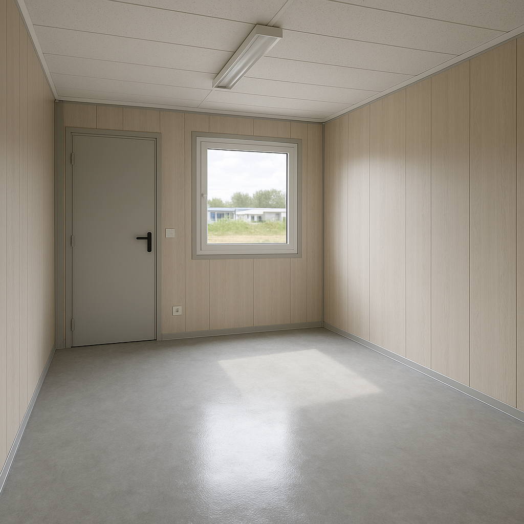 Après — Bungalow de chantier en fin d'utilisation